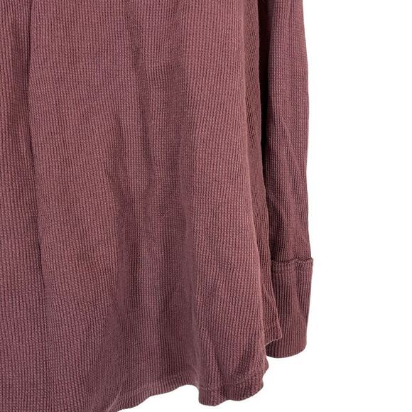 Soft Surroundings Womens Waffle Knit Embroidered Floral V-Neck Long Sleeve Top S - Picture 5 of 16